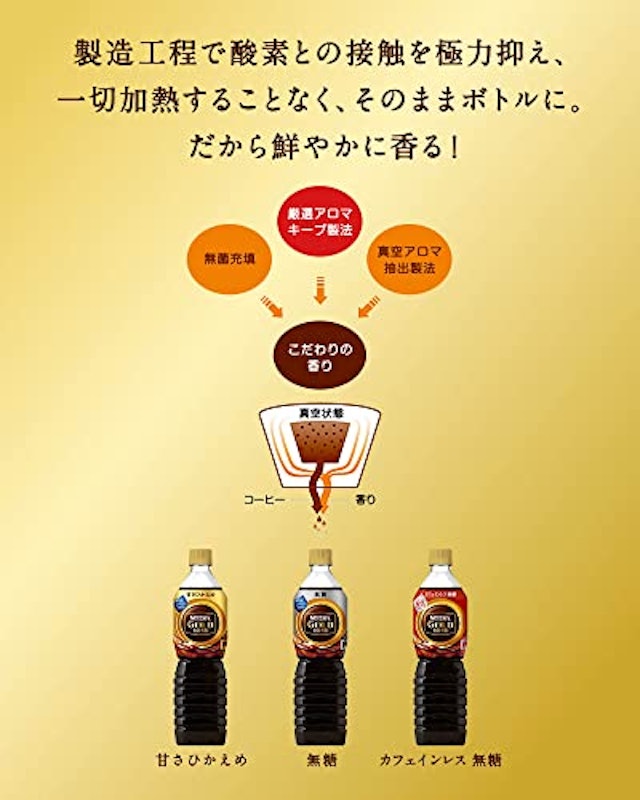 ボトルコーヒー 無糖 3