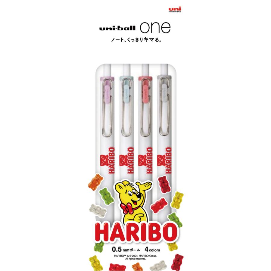 uni-ball one 0.5 4色セットハリボー柄 1