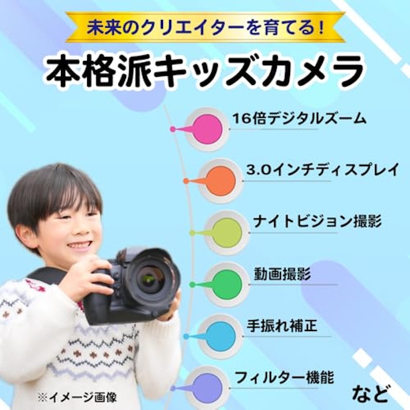 高性能キッズカメラ 一眼レフ風 5