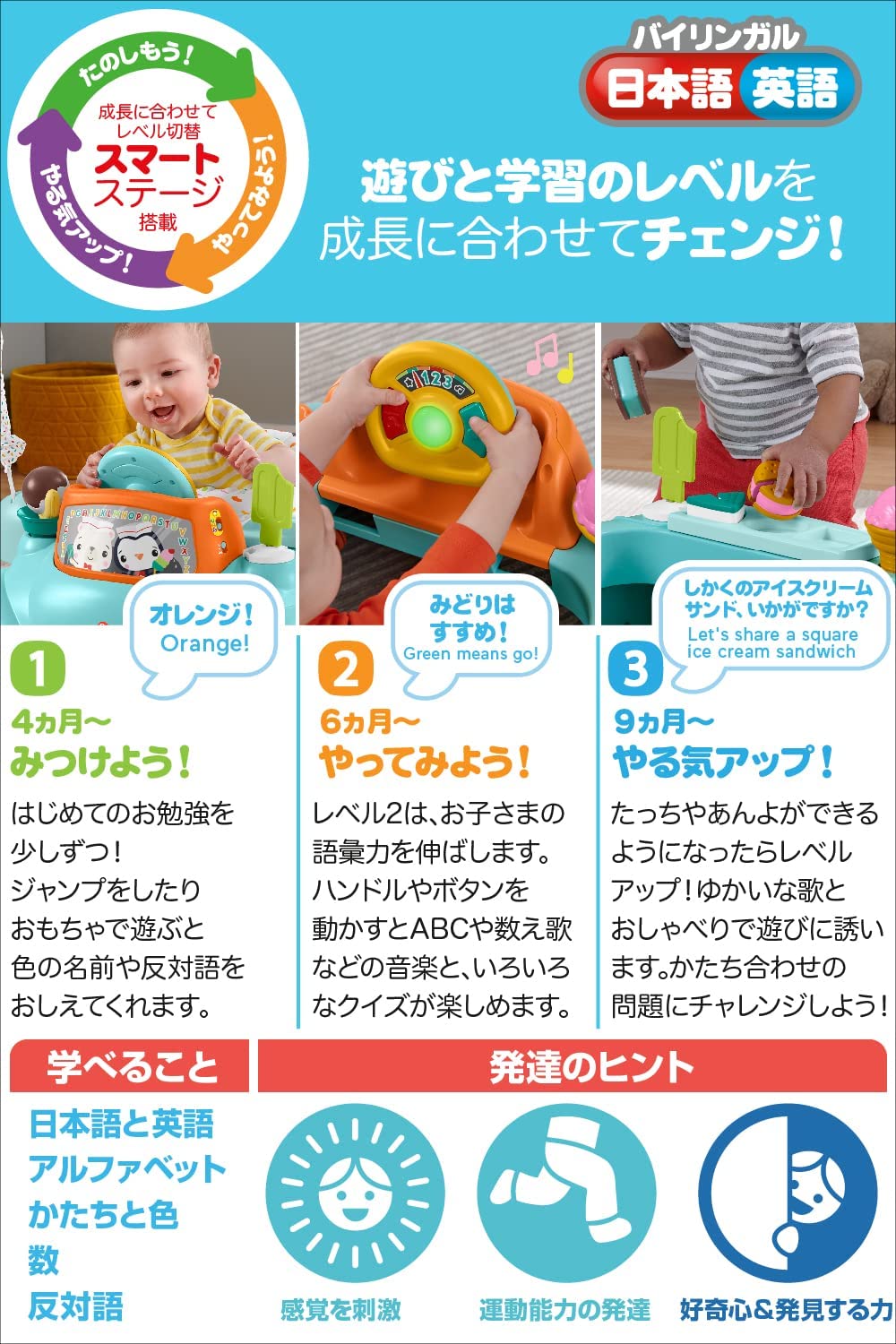 フィッシャープライス 2Wayで長く使えるスイーツ・ジャンパルー 4