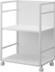 山崎実業(Yamazaki) 目隠しワゴン ホワイト 約W42×D32×H60cm タワー tower ストック 一括収納 キャスター付き 4810