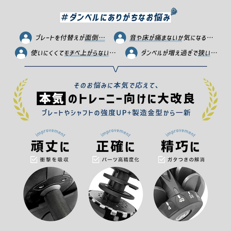 アジャスタブル ダンベル PROモデル 9