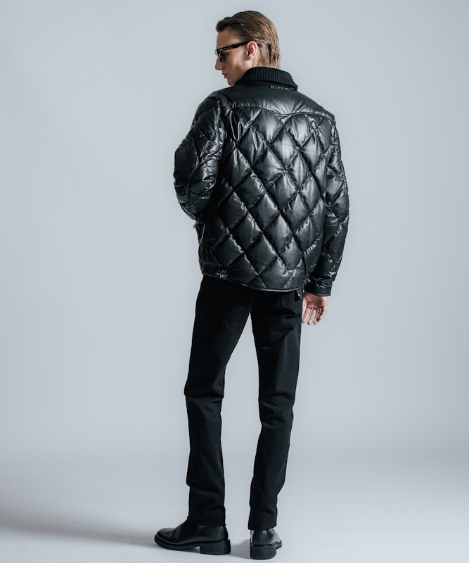 DIAMOND QUILT ラムレザーダウンジャケット 9