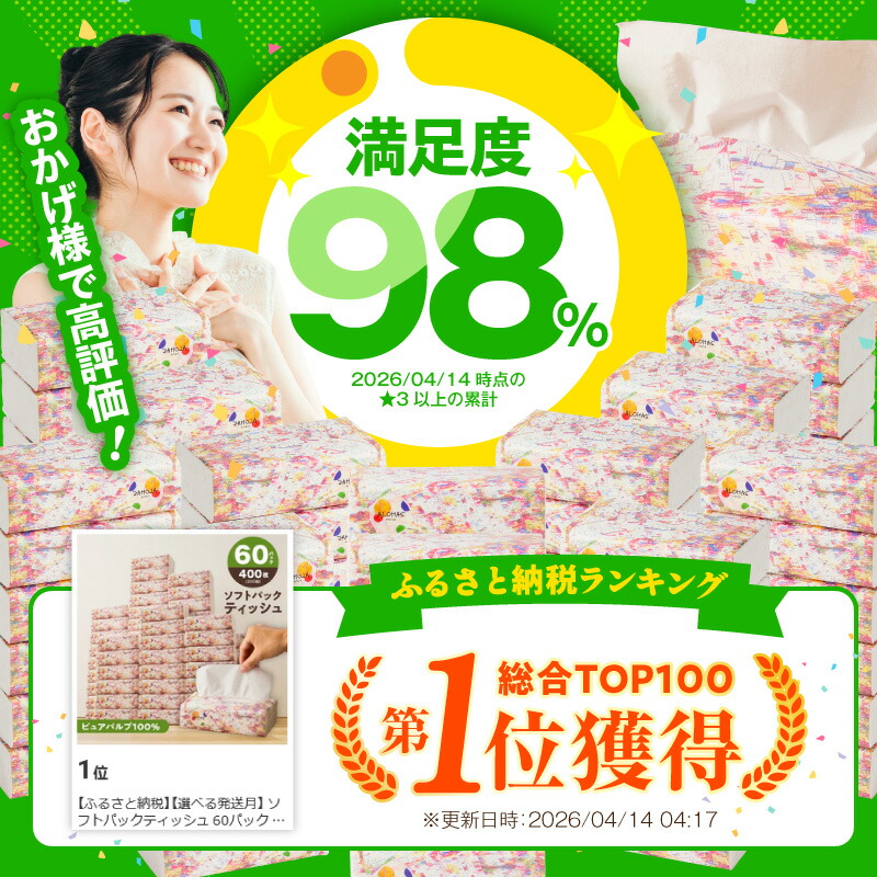 ソフトパックティッシュ 60パック 2