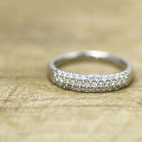 PT950 Hard Diamond 0.32ct Pave Ring 5
