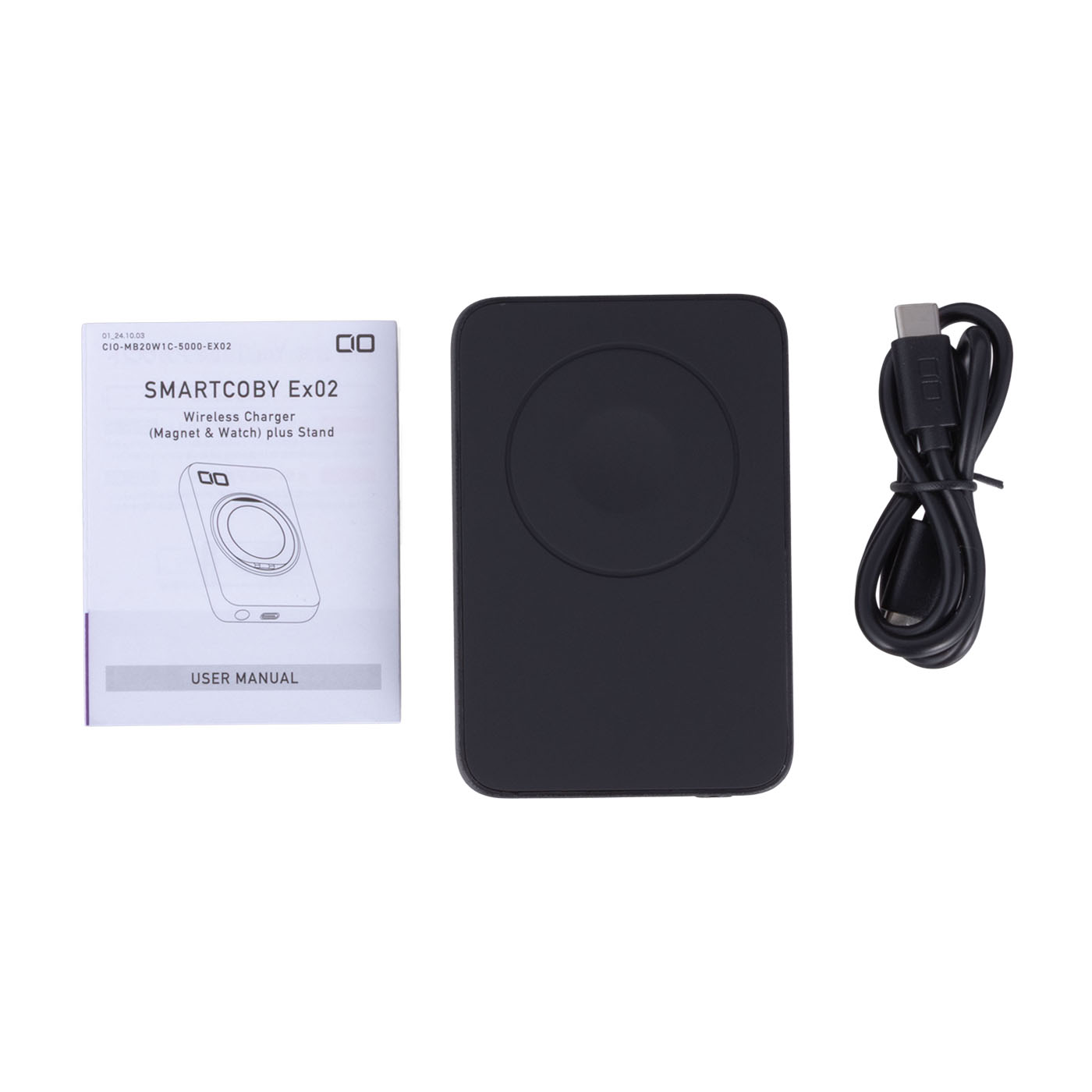 CIO SMARTCOBY Ex02 Wireless Charger(Magnet & Watch) plus Standを