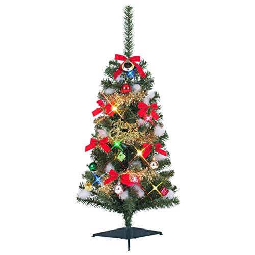 6623円 最大40%OFFクーポン ホワイト クリスマスツリー 150cm 電飾 LED 100球 オーナメント セット 2020 ツリー ツリーセット おし