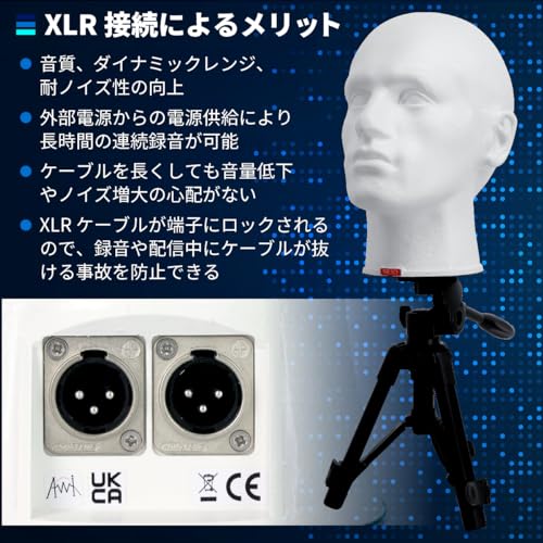 バイノーラルASMR録音用簡易型ダミーヘッドマイク 白 立体音響 配信機材 バイノーラルASMR録音用簡易型ダミーヘッドマイク 白 立体音響 配信