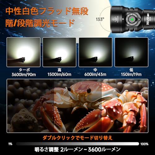 Wurkkos ダイビングライト 5