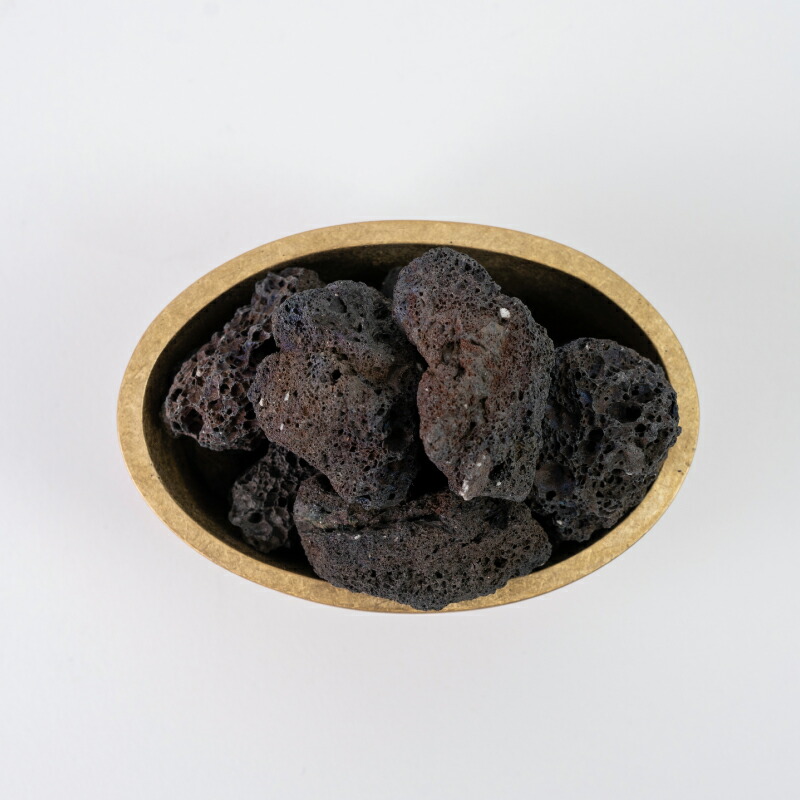 鋳銅 溶岩石楕円香器 3