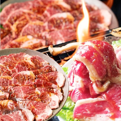 しゃぶまる タレ漬け 牛ハラミ & 国産牛 1