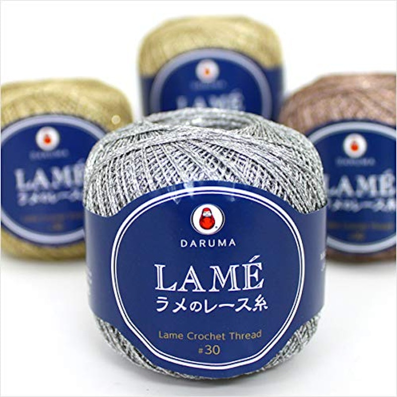 ラメのレース糸 1