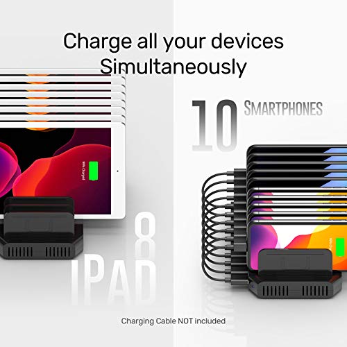 10ポートUSB充電ステーションQC3.0付き 2