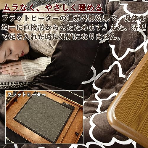 『カインズ』全面フラットヒーター　温度調整可能　正方形　黒 フラットヒーターのこたつのおすすめ人気ランキング【2025年12月