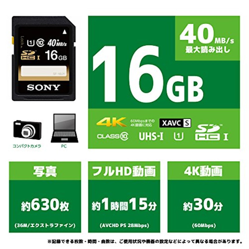 16GB SDHCメモリカード 1