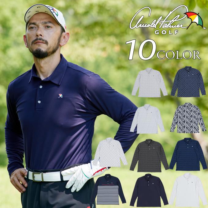 プリントストレッチ長袖ポロ  1