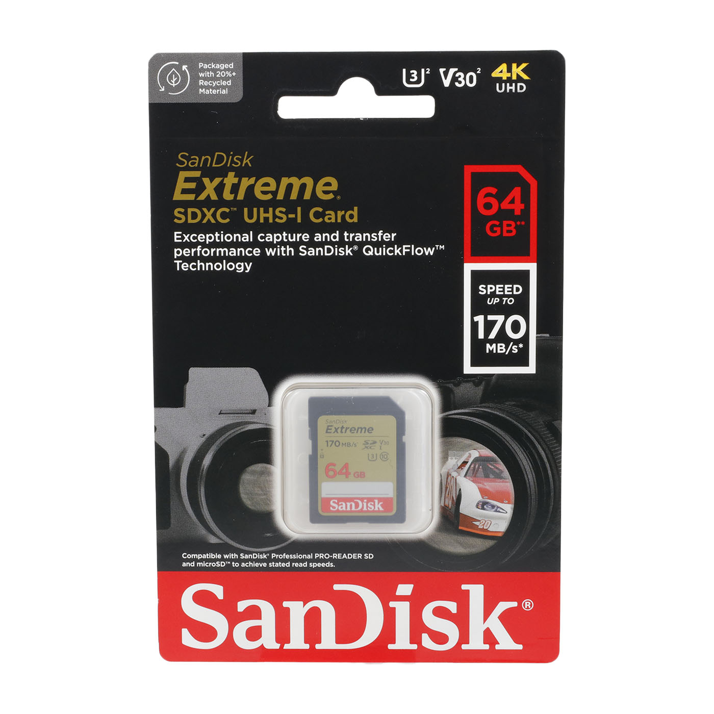 SanDisk Extreme SDXCメモリーカードSDSDXV2-064G-GNCINをレビュー