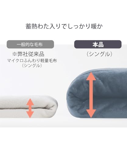 吸湿発熱フランネル2枚合わせ中わた入毛布 8
