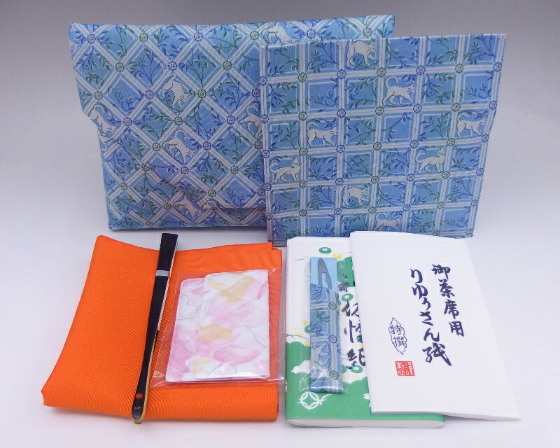 菊小紋 大人の茶道用帛紗セット8点入り 女性用 1