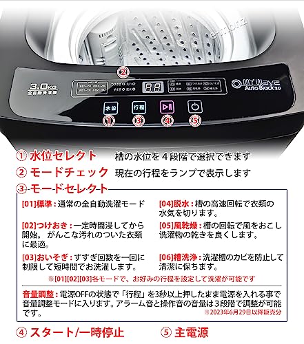 小型全自動洗濯機 6