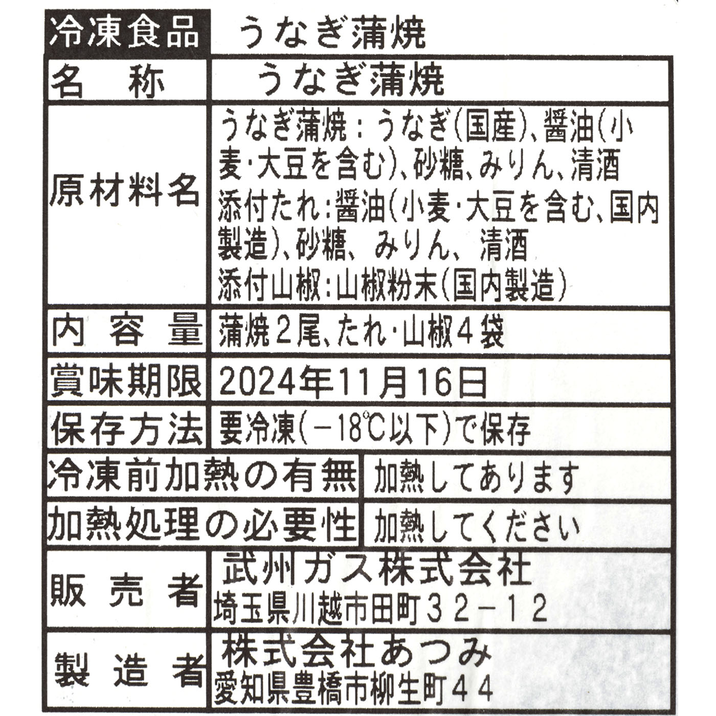 武州うなぎ 9