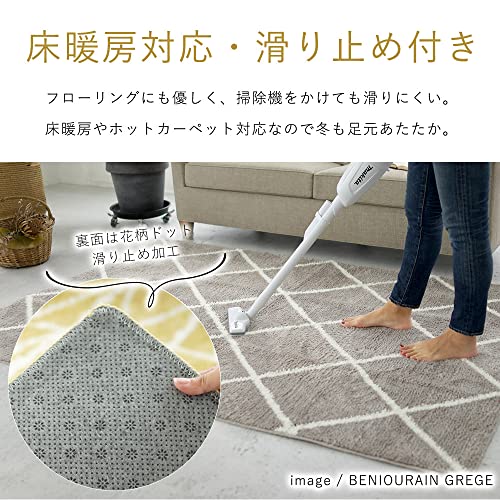 洗えるマイクロファイバーデザインラグ 5