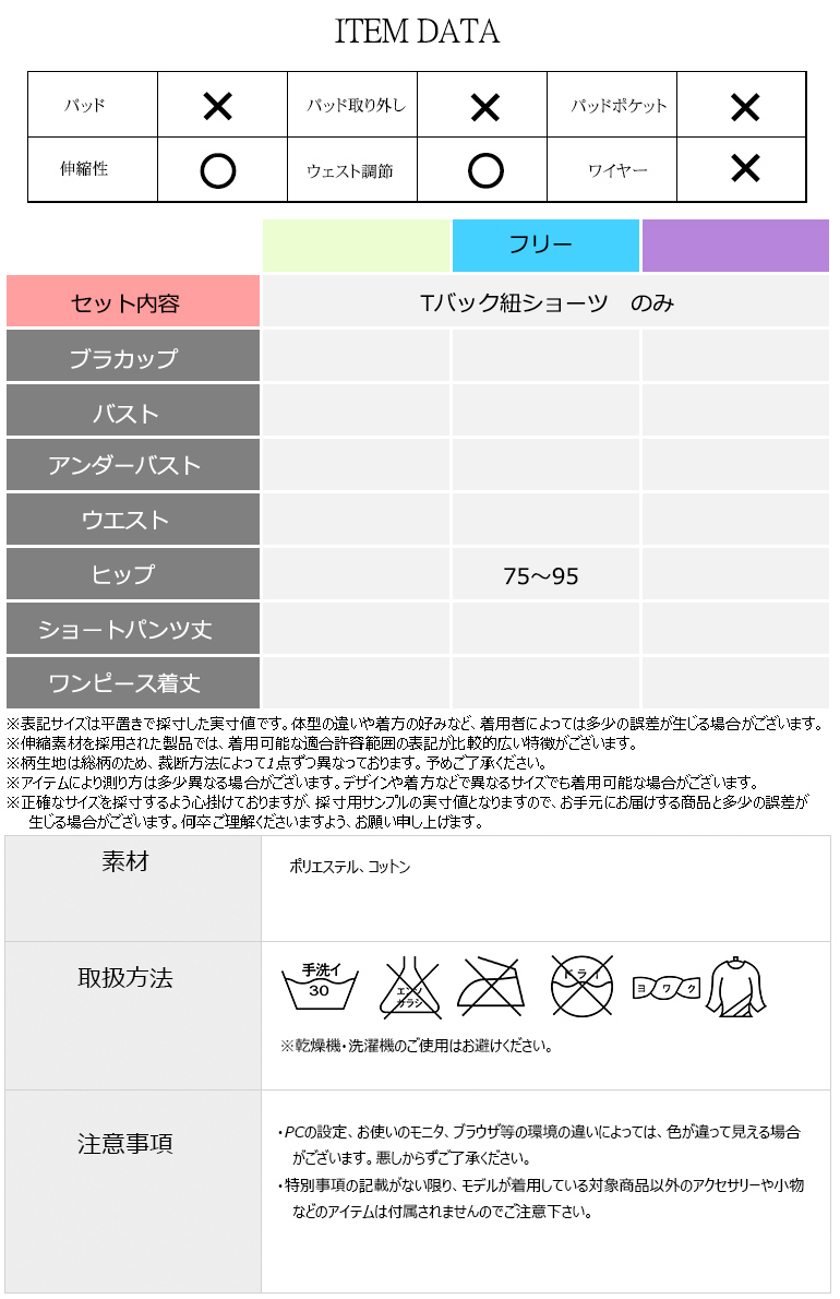 Tバックショーツ 4