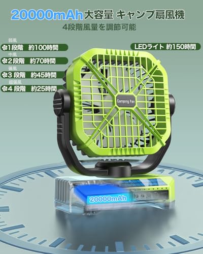 キャンプ扇風機 2