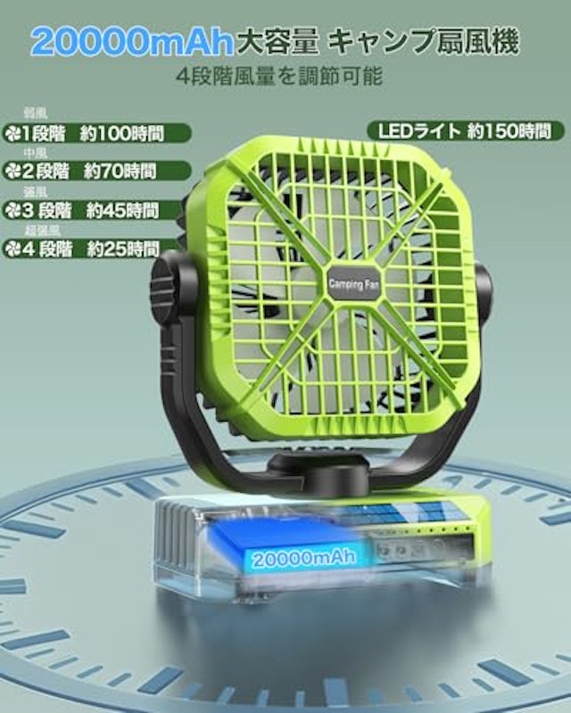 キャンプ扇風機 2