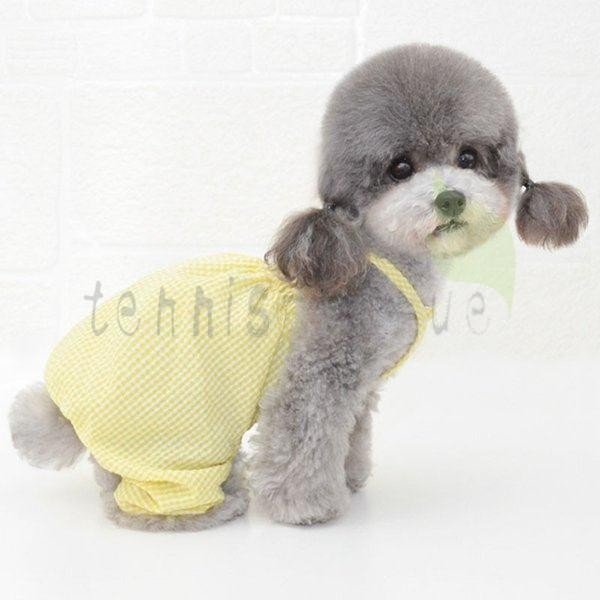 犬服 ワンピース チェック柄 8