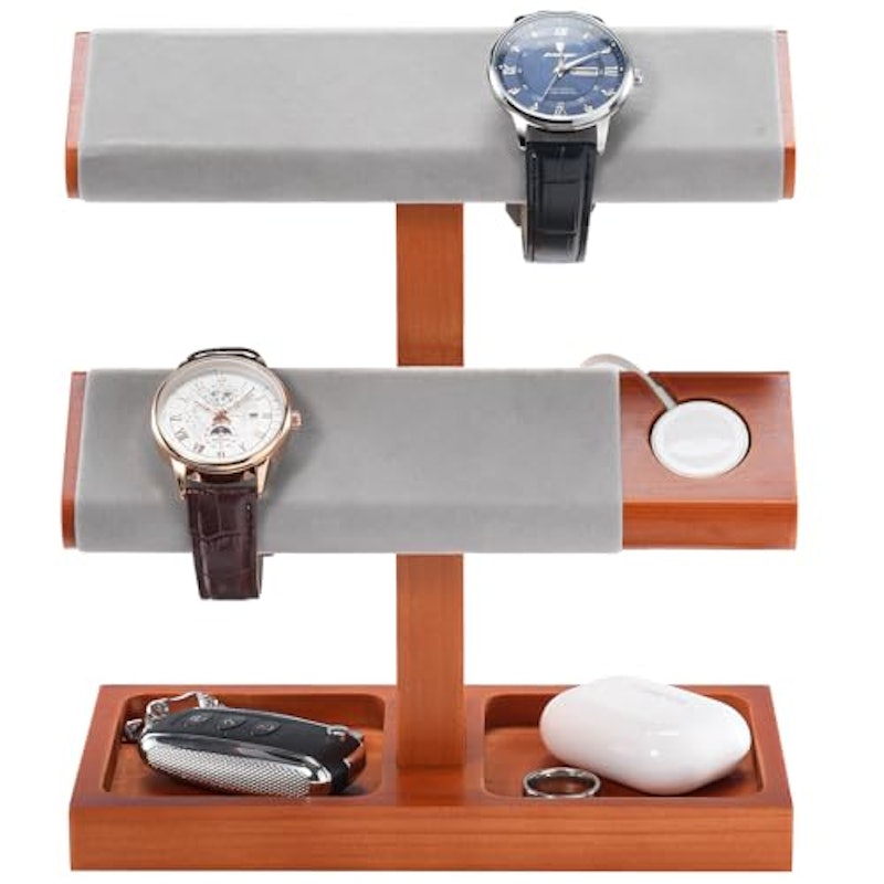 Wooden T-Bar Watch Display Stand 1