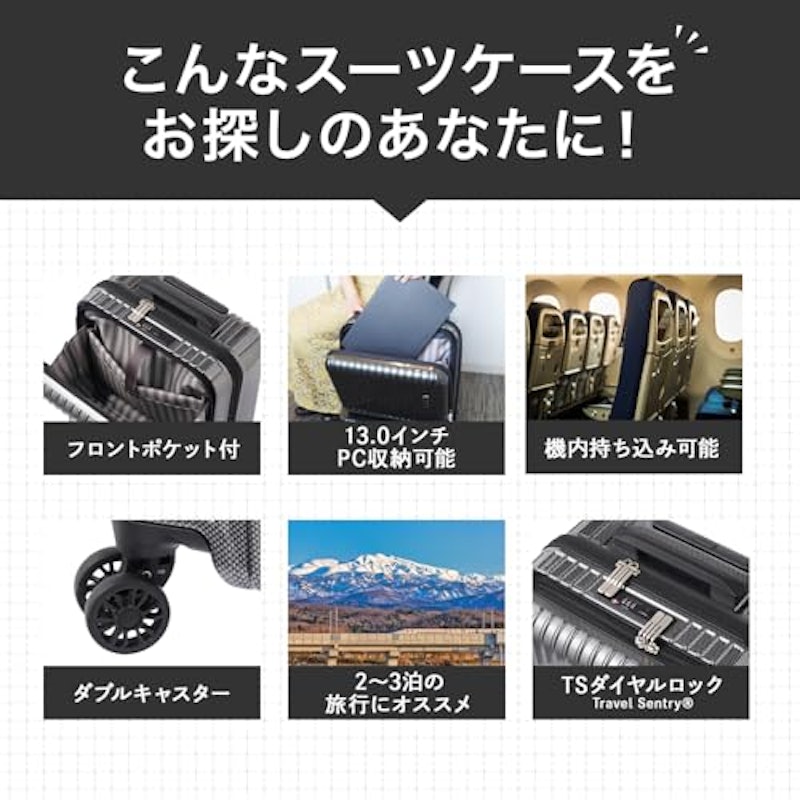 フロントポケットスーツケース 3