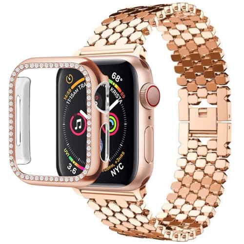 apple watch 画面保護つき ステンレスバンド ゴールド キラキラ apple watch 画面保護つき ステンレスバンド ゴールド キラキラ