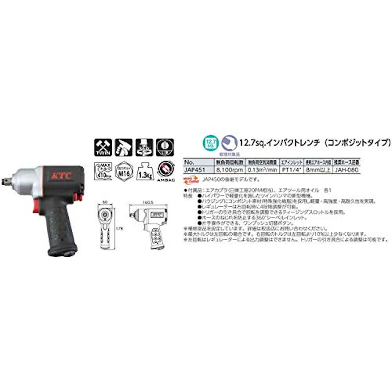 12.7sq.インパクトレンチ コンポジットタイプ 2