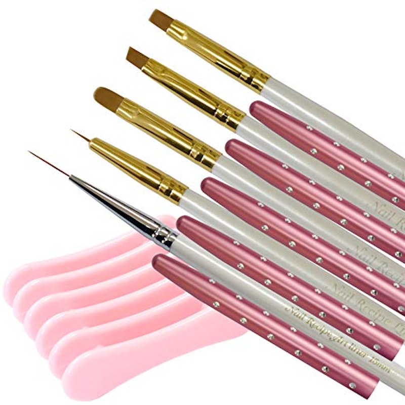 ネイルブラシ キャップ付き 5本セット 1