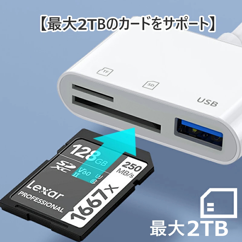 3in1SDカードリーダー 5
