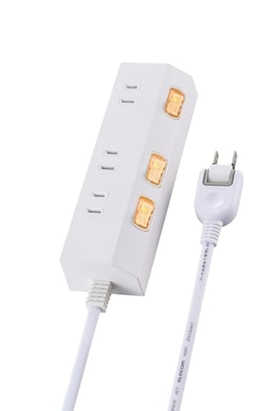 個別スイッチ付き3口タップ 1