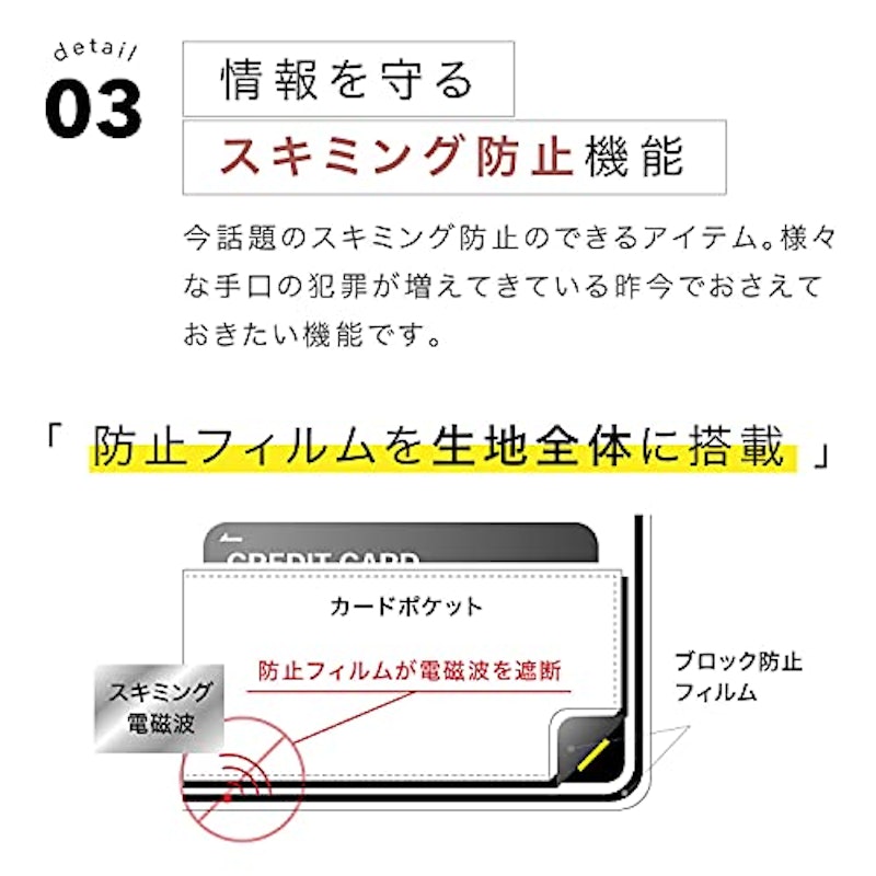 本革 サフィアーノレザー スキミング防止機能付き 薄型 長財布 4