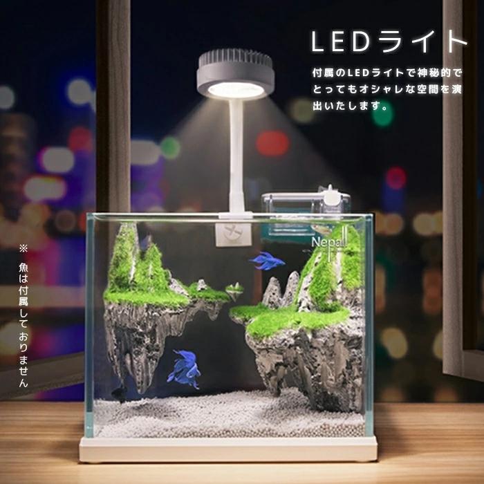 天空の城 LEDライト付き水槽セット 3