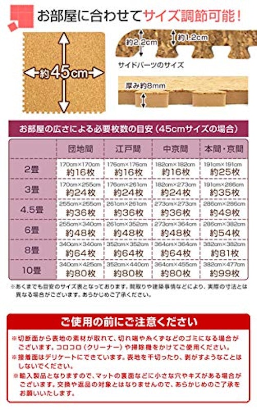 大粒天然コルクマット 3