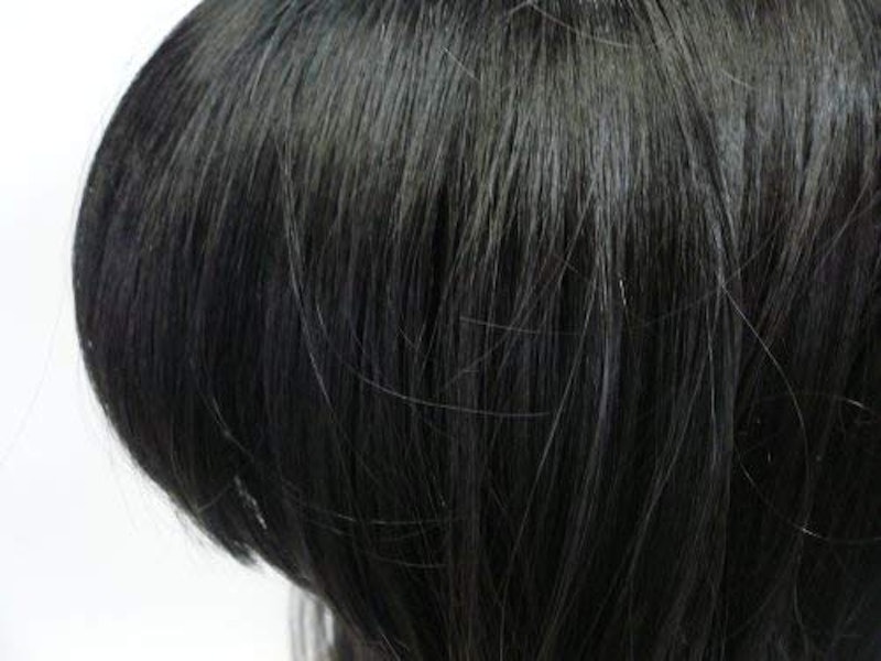 黒髪 ウィッグ ロング ストレート ぱっつん前髪 6