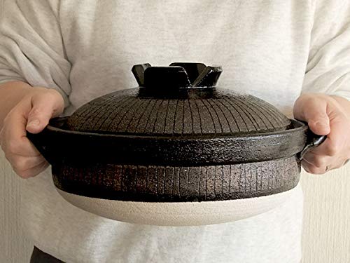 直火専用耐熱黒十草 深 土鍋 9号 2