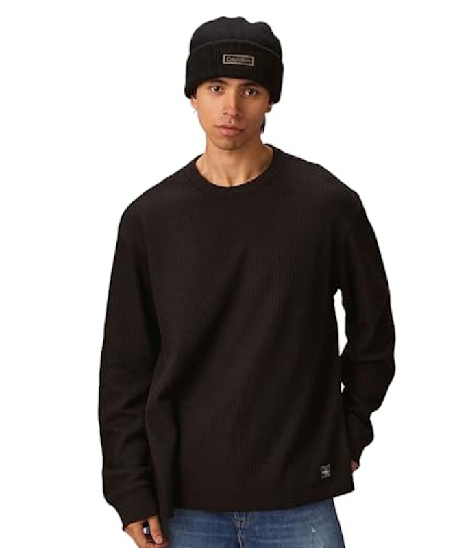 ロゴパッチロングスリーブワッフルTシャツ 1