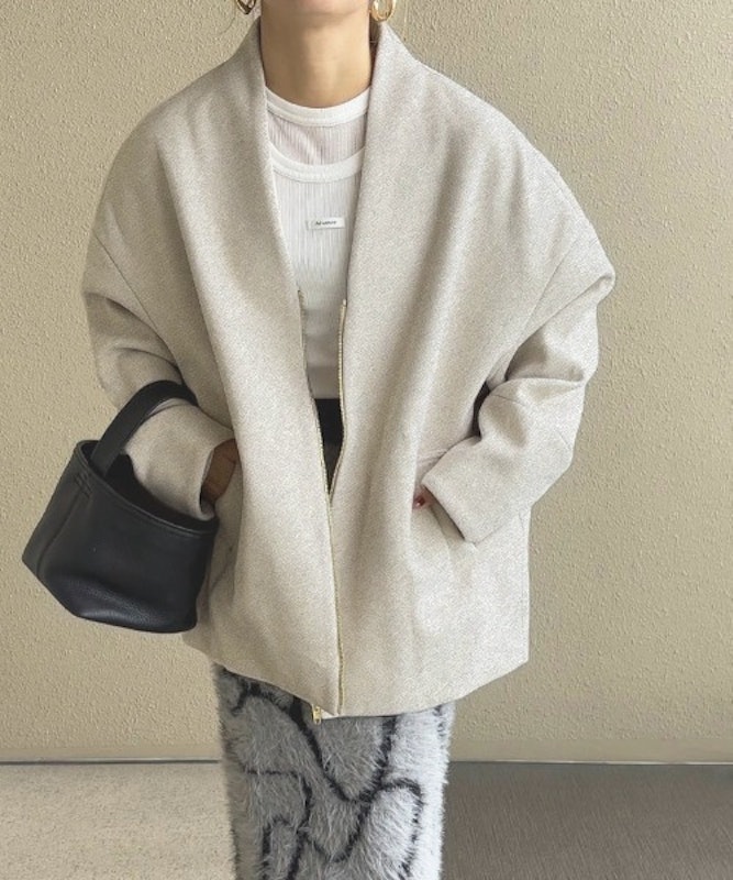 ノーカラーコート 15