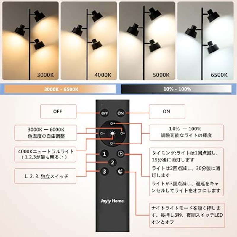LEDフロアスタンドライト 3
