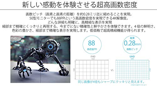 50インチ4K大型液晶モニター 3