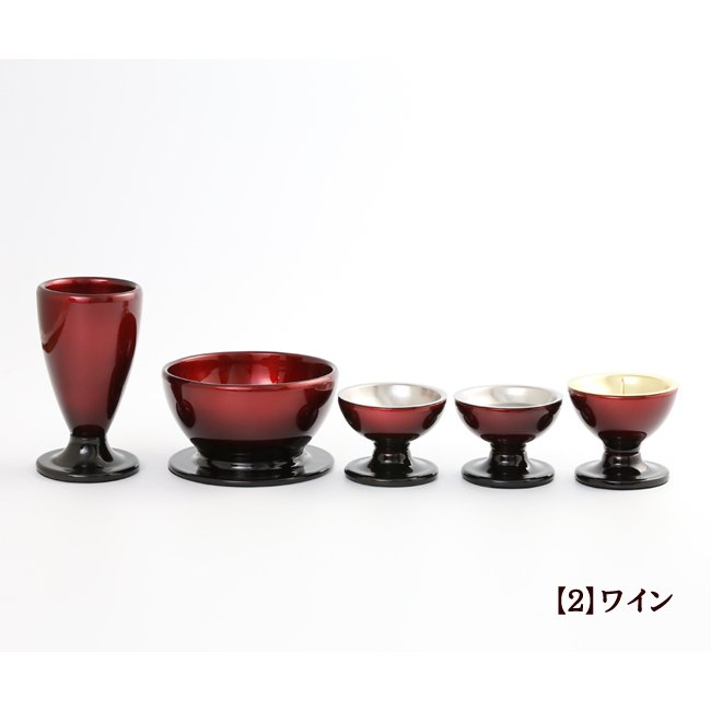 モダン仏具セット リーフ 5点セット 3