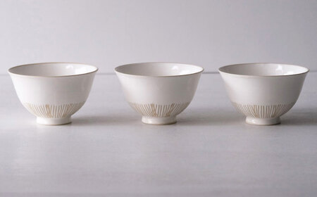 西海陶器 クシメ茶碗 3点セット 5