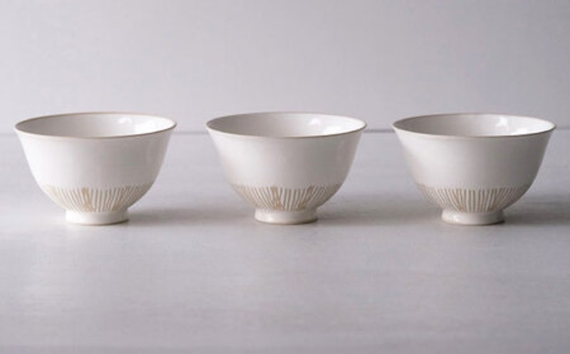 西海陶器 クシメ茶碗 3点セット 5