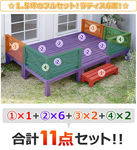 ウッドデッキ11点セット 7